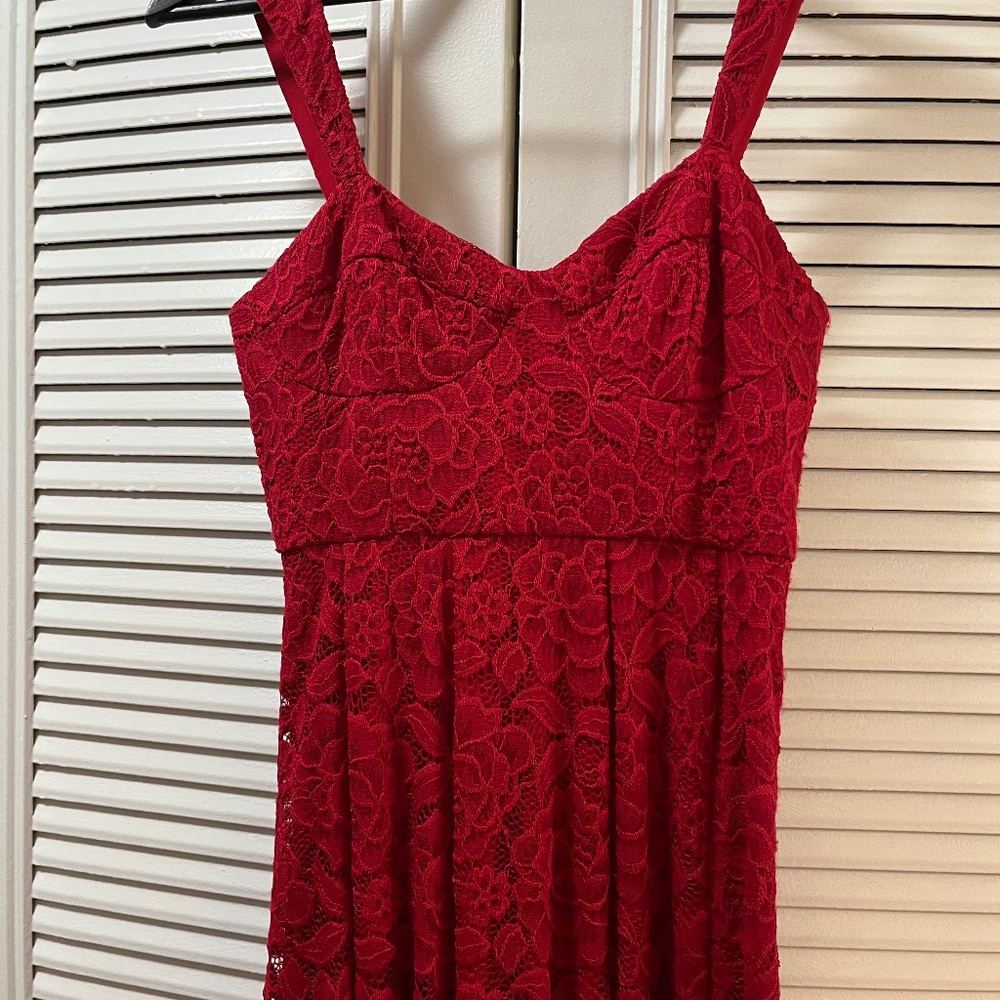 Anthropologie Hutch Red evening dress